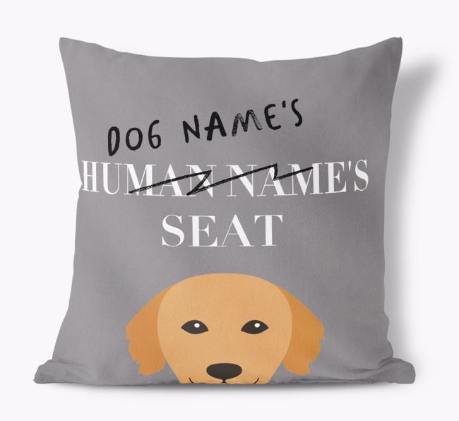 Human's Seat: Personalised {breedFullName} Canvas Cushion